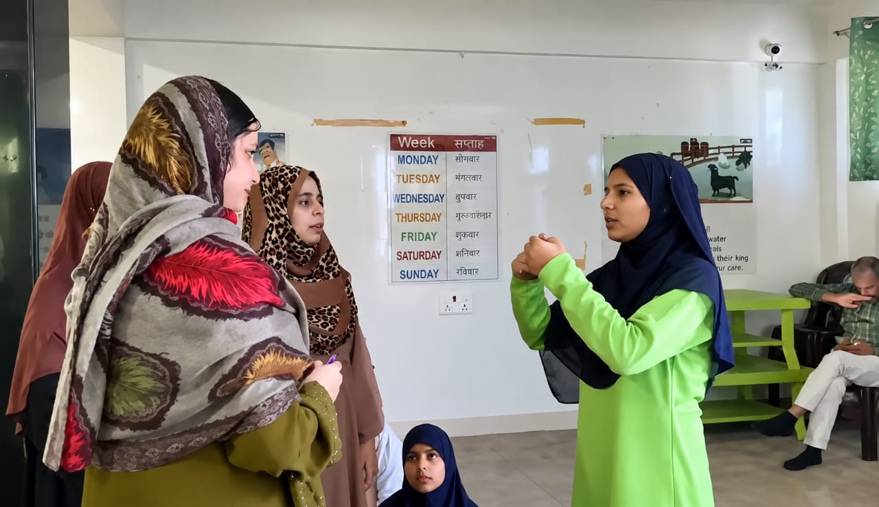 Menstrual health and hygiene awareness session at Zaiba Appa Institute